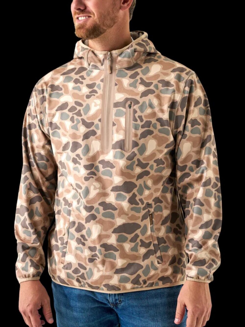 NWTs Burlebo Duke 1/4 Zip Pullover Hoodie : Pintail Camo (XL)